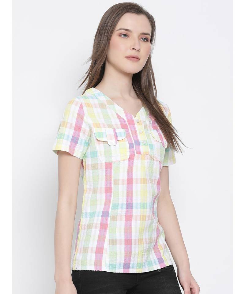 printed Multicolor Cotton   Top
