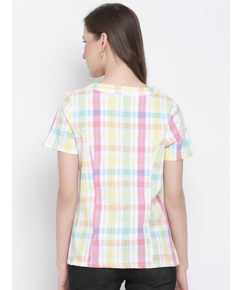 printed Multicolor Cotton   Top