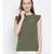 plain Green Polyester   Top
