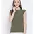 plain Green Polyester   Top