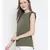 plain Green Polyester   Top
