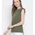 plain Green Polyester   Top