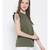 plain Green Polyester   Top