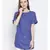 embroidered blue Polyester   Top