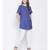 embroidered blue Polyester   Top