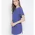 embroidered blue Polyester   Top