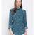 printed Blue Viscose   Shirt