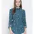 printed Blue Viscose   Shirt