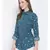 printed Blue Viscose   Shirt