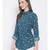 printed Blue Viscose   Shirt
