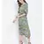 printed Green Polyester   Dress