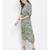 printed Green Polyester   Dress