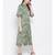 printed Green Polyester   Dress