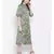 printed Green Polyester   Dress