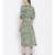 printed Green Polyester   Dress