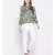 printed Green Polyester   Top