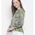 printed Green Polyester   Top