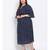 printed blue Polyester   Dress