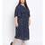 printed blue Polyester   Dress