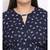 printed blue Polyester   Dress
