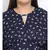 printed blue Polyester   Dress