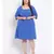 plain Blue Polyester   Dress