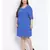 plain Blue Polyester   Dress