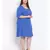 plain Blue Polyester   Dress