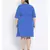 plain Blue Polyester   Dress