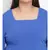 plain Blue Polyester   Dress