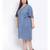 printed Blue Polyester   Dress