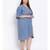printed Blue Polyester   Dress