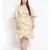 printed Yellow Polyester   Dress