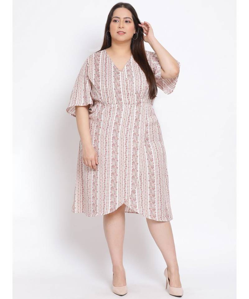 printed Multicolor Polyester   Dress