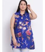 printed Purple Viscose   Shirt