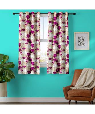 Multicolor Printed Polyester Window Curtain 1