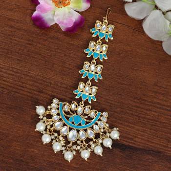 Turquoise maang-tikka 1