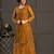 yellow super net jacket abaya style Suit
