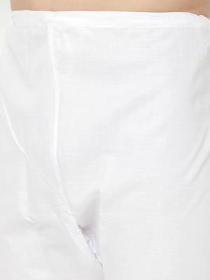 White cotton Printed   men kurta 7