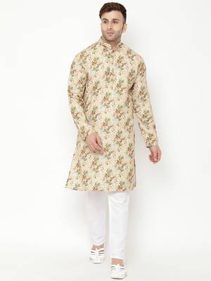 multicolor cotton Printed   men kurta 1
