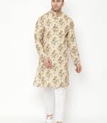 multicolor cotton Printed   men kurta