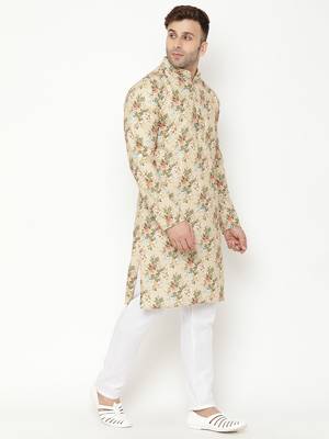 multicolor cotton Printed   men kurta 3