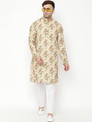 multicolor cotton Printed   men kurta 5