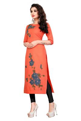 Block Print A-line Kurti 3