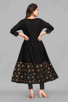 Black printed rayon ethnic-kurtis 2