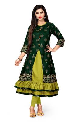 Women's Rayon Printed Readymade Kurti 1