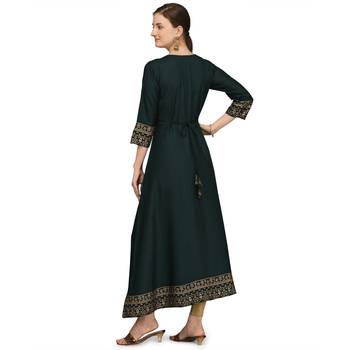 Women's Rayon Printed Readymade Kurti  2