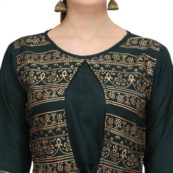 Women's Rayon Printed Readymade Kurti  5