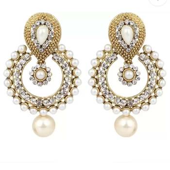 Steorra jewels Green Hanging Earings for Women and Girls 1