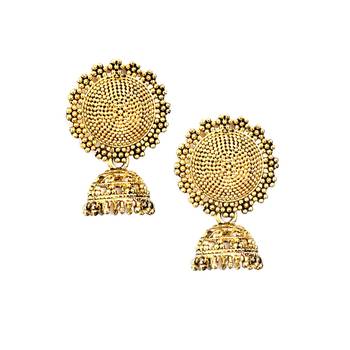 Steorra jewels Goldeni Brass Earing Set for Women and Girls 1